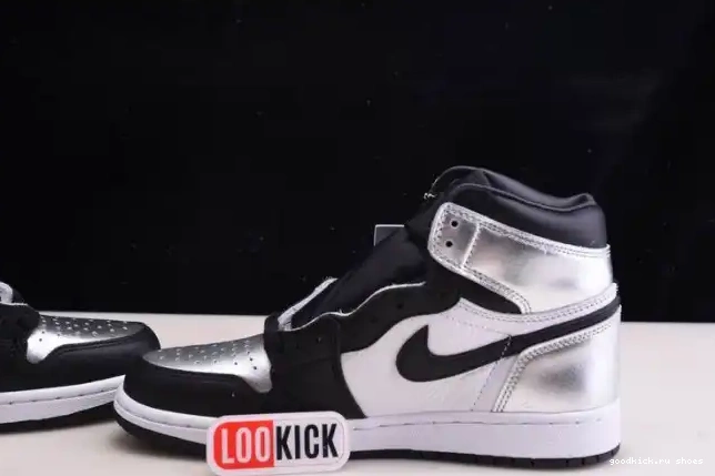 SILVER JORDAN WMNS 1 OG HIGH AIR TOE CD0461-001 0624